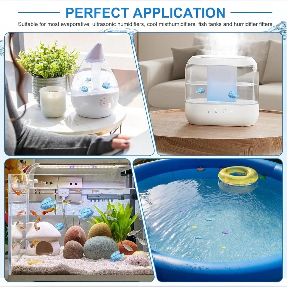 10PC Cleaner Fish for Universal Humidifier Tank & Fish Tanks, Purifies WaterBlue